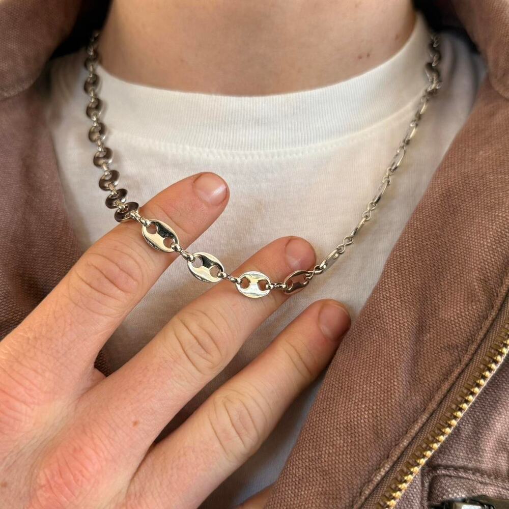 Y2k 2000s silver chain necklace - Picture 3 of 8